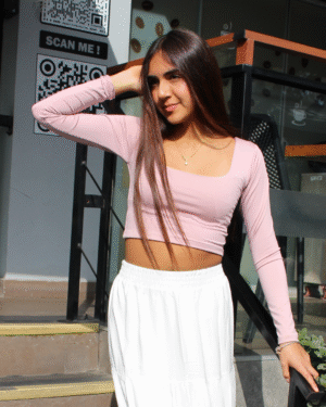 TOP SUPLEX MANGA LARGA ROSA